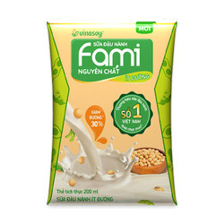 Sữa đậu nành Fami ít đường gói 200ml