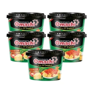 Combo 5 tô mì trộn xốt Spaghetti Omachi 105g