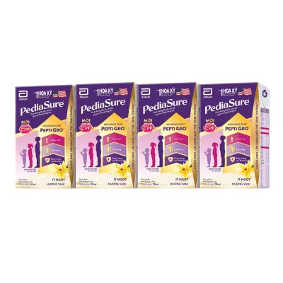 Lốc 4 hộp sữa dinh dưỡng pha sẵn Pediasure hương vani 110ml