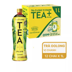 Thùng trà oolong vị chanh Oolong Tea+ 1l (12 Chai)
