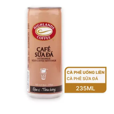 Cà phê sữa đá Highlands Coffee lon 235ml