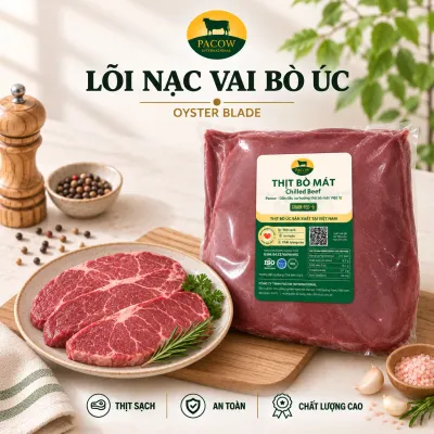 Combo 2 gói bắp vá (lõi nạc vai) bò Úc Pacow 500g