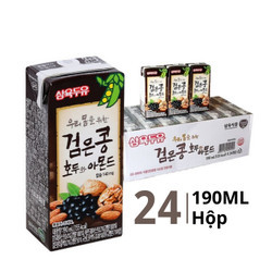 Thùng sữa đậu đen óc chó hạnh nhân Sahmyook hộp 190ml (24 Hộp)