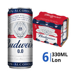 Lốc bia 0.0 Budweiser lon 330ml (6 Lon)