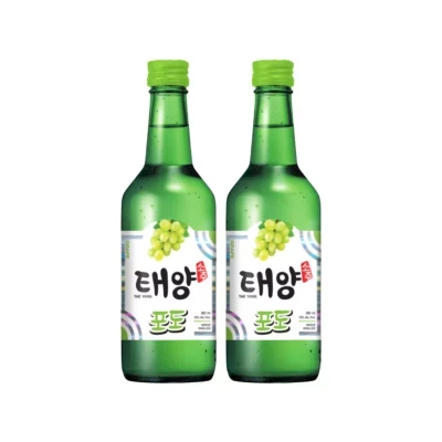 Combo 2 chai rượu Soju Tae Yang hương nho 13% 360ml