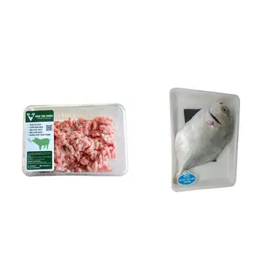 Combo Nạc heo xay Vĩnh Tân Foods khay 300g (1 Khay) + Cá chim trắng làm sạch 450g