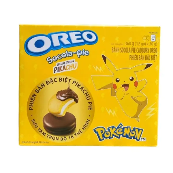 Bánh socola Pie Cadbury phiên bản Pikachu Oreo hộp 360g