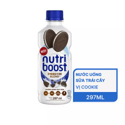 Nước sữa trái cây vị cookie Nutri Boost chai 297ml (1 Chai)