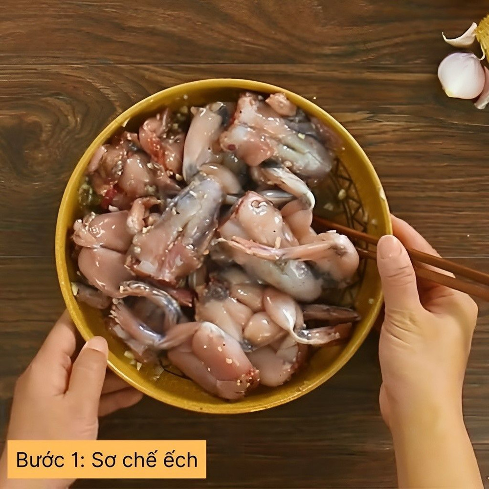 sơ chế ếch