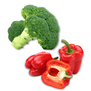 Combo Bông Cải Xanh Đà Lạt Vietgap 320g & Ớt chuông đỏ Đà Lạt VietGAP 200g (1 Quả)