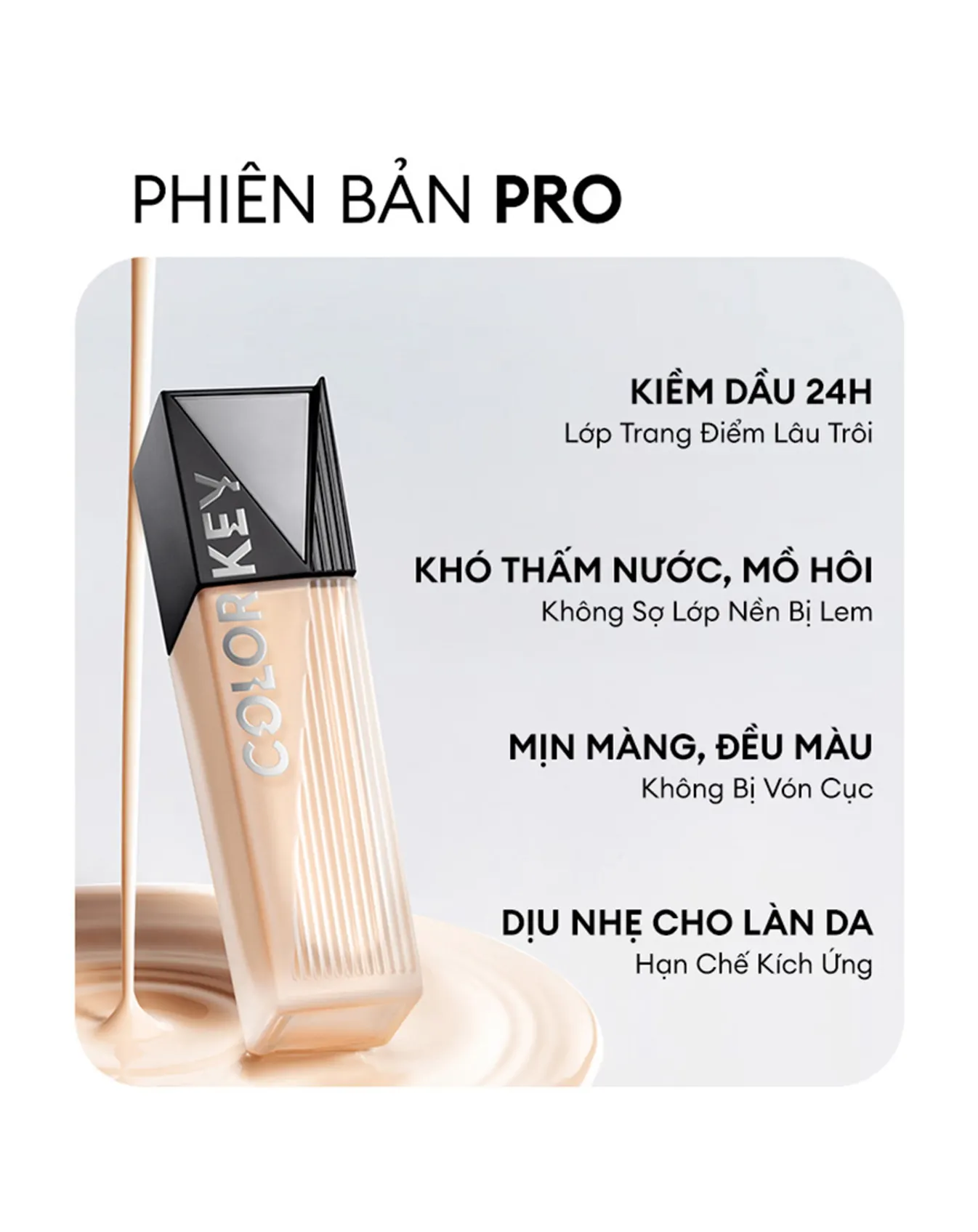 Kem nền Colorkey Dạng Lỏng Long Lasting Flawless Liquid Foundati - Image 3