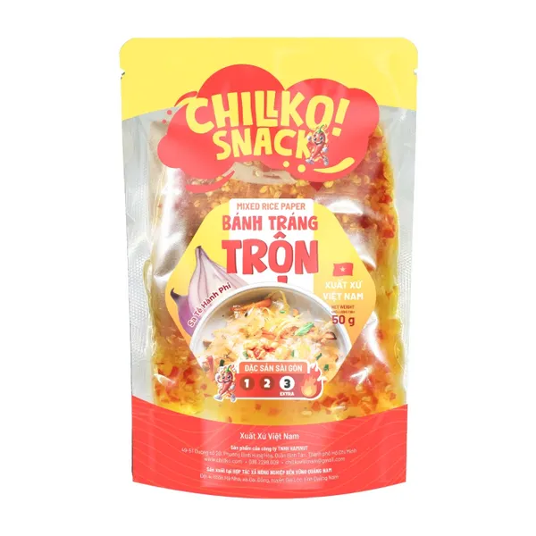Bánh tráng trộn sa tế Chillko gói 50g