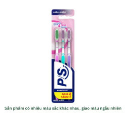 Bàn chải đánh răng lông tơ mềm mại bộ P/S vỉ 3 cây