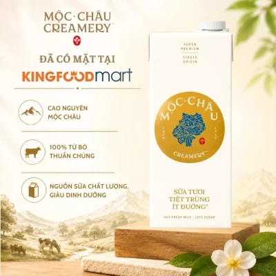 Sữa tươi tiệt trùng Mộc Châu Creamery nguyên chất hộp 1L