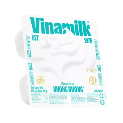 Lốc 4 hộp sữa chua ăn Vinamilk không đường 100g
