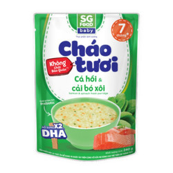 Cháo tươi Baby cá hồi cải bó xôi SG Food gói 240g (1 Gói)
