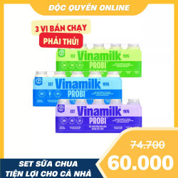 Set sữa probi Vinamilk 3 vị (1 Combo)