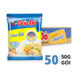 Thùng cháo thịt gà Gấu Đỏ gói 50g (50 Gói)