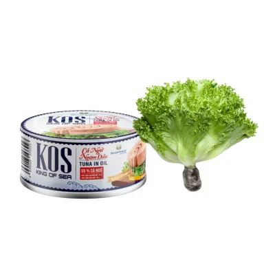 Combo salad cá ngừ: cá ngừ ngâm dầu Seaspimex và xà lách
