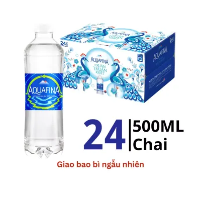 Thùng 24 chai nước uống tinh khiết Aquafina 500ml
