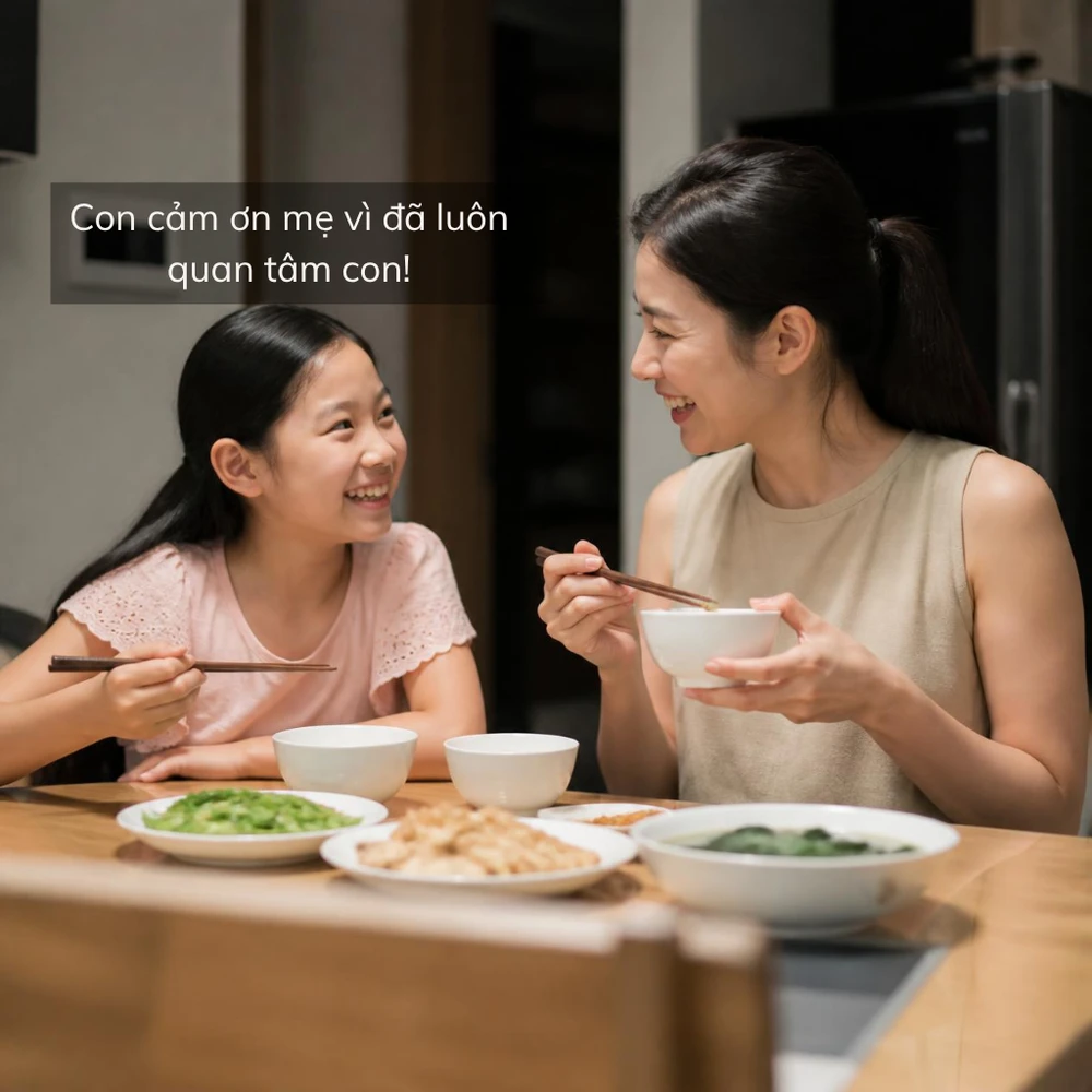 Ghi nhận tình thương trước khi chia sẻ cảm nghĩ của mình. (Ảnh được tạo bởi AI)   