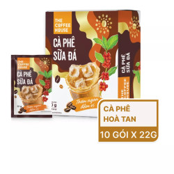 Cà phê sữa đá hoà tan The Coffee House hộp 10 gói x 22g