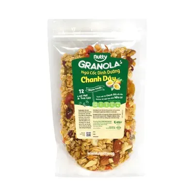 Granola ngũ cốc dinh dưỡng chanh dây Nutty gói 150g