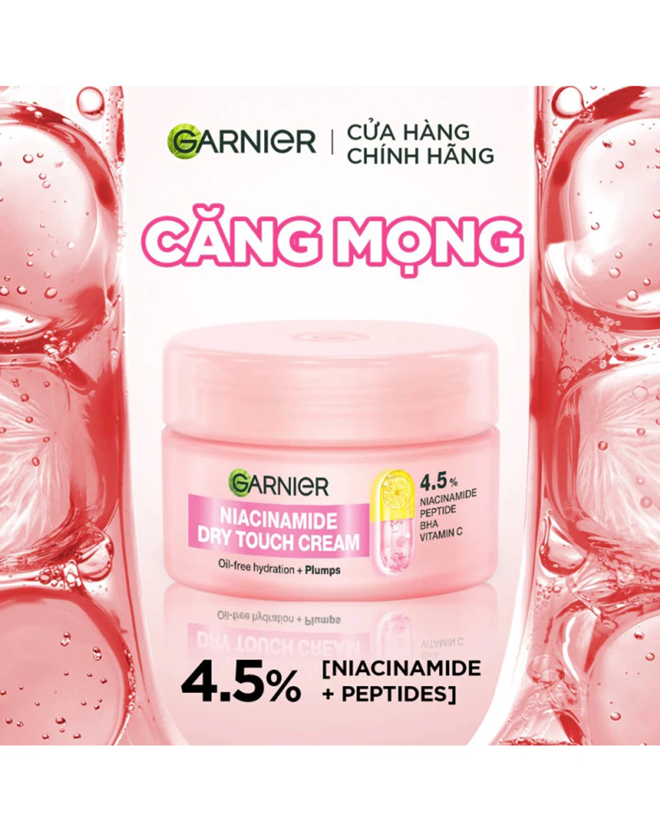 Kem Dưỡng Ẩm Garnier Kết Cấu Mochi Căng Mọng Da 30ml KDD019 - Image 1