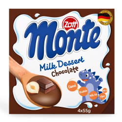 Váng sữa chocolate Monte lốc 4 hộp x 55g (1 Vỉ)