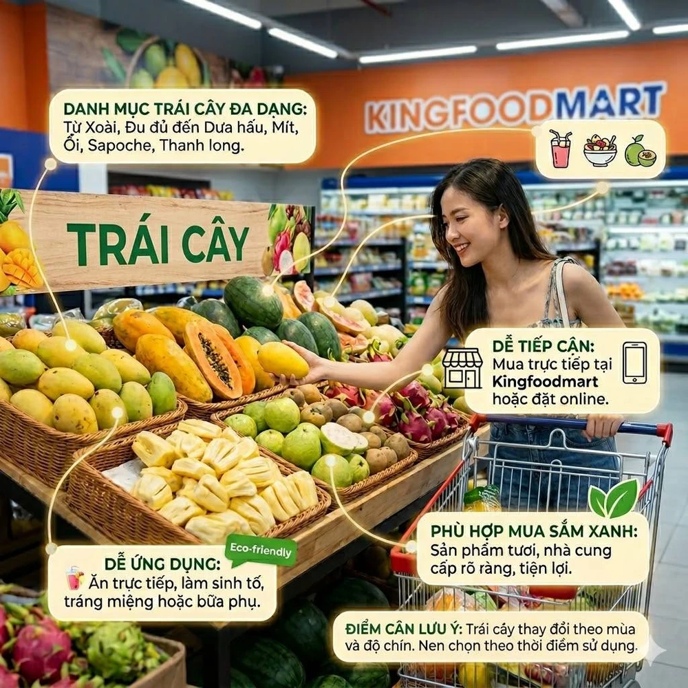 Công ty TNHH MTV TM - DV XNK Nông Sản Kim Phúc: Trái cây tươi Tick Xanh tại Kingfoodmart
