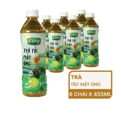 Lốc 6 chai trà tắc mật ong Cozy 455ml