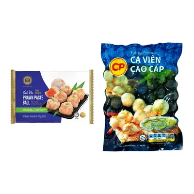 Combo Chả tôm trứng cá ROE EB gói 250g (1 Gói) + Cá viên cao cấp CP gói 500g