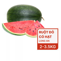 Dưa hấu ruột đỏ Long An loại 1 quả từ 2.5kg (1 Quả)