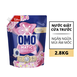 Nước giặt Matic ngăn ngừa mùi ẩm mốc cửa trước Omo túi 2.8kg (1 Túi)