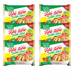 Combo 6 Hủ tiếu sườn heo Cung Đình gói 85g (6 Gói)