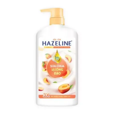 Sữa tắm nâng tone sữa chua hương đào Hazeline chai 670g