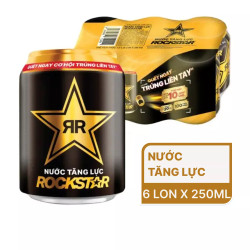Lốc nước tăng lực Rockstar 250ml (6 Lon)