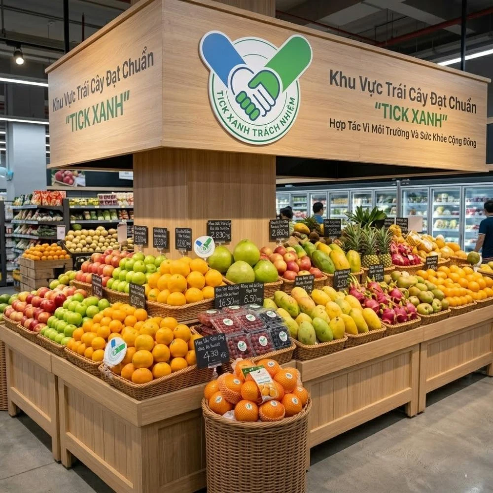  trái cây Tick Xanh tươi ngon, an toàn có bán tại Kingfoodmart