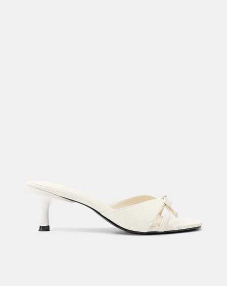 Giày Sandal Cao Gót Phối Nơ