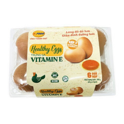 Trứng gà vitamin E - Healthy Eggs 60g ± 2g Vfoods hộp 6 quả (1 Hộp)