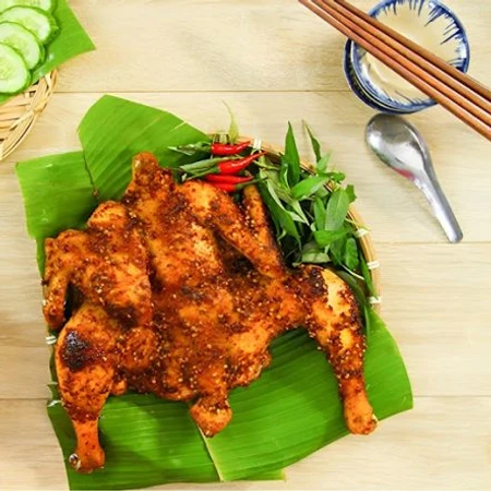 Gà nướng muối ớt cay thơm, vàng giòn