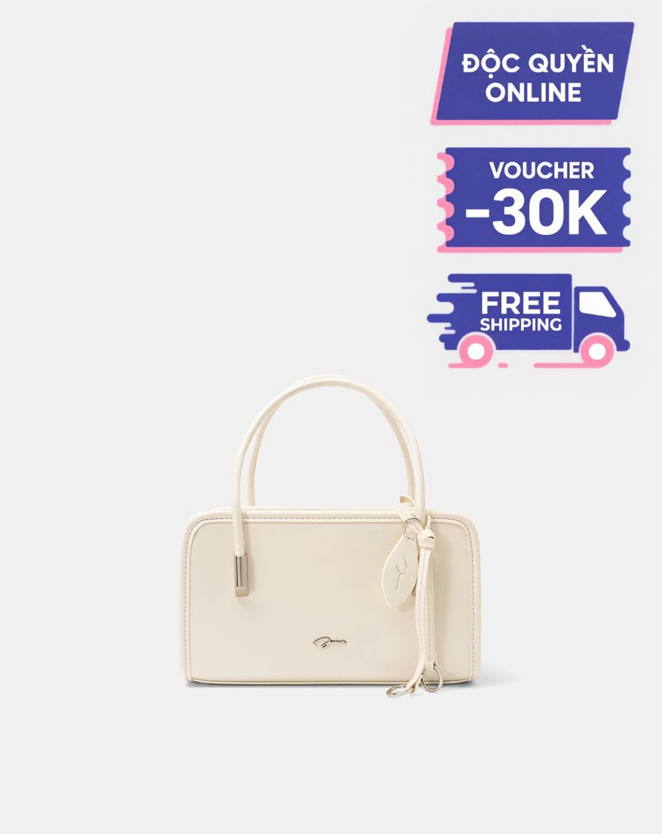 Túi Xách Nữ Cầm Tay Đeo Chéo JUNO Dáng Nhỏ Cứng Cáp Phối Charm Tua Rua Đi Chơi Đi Tiệc Sang Trọng TXN1036 - Image 2