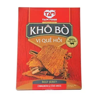Khô bò vị quế hồi Tam Food hộp giấy 250g