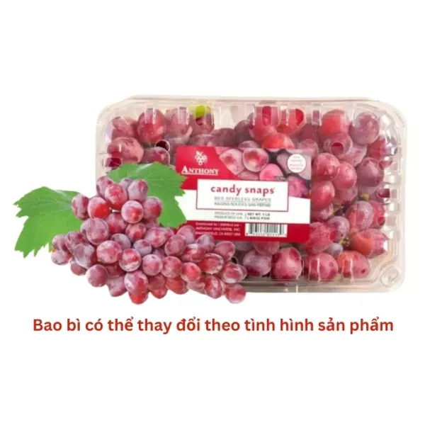 Nho đỏ kẹo Mỹ hộp 450g