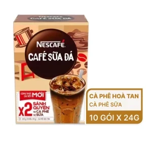 Cà phê sữa đá 3in1 Nescafe hộp 10 gói x 24g
