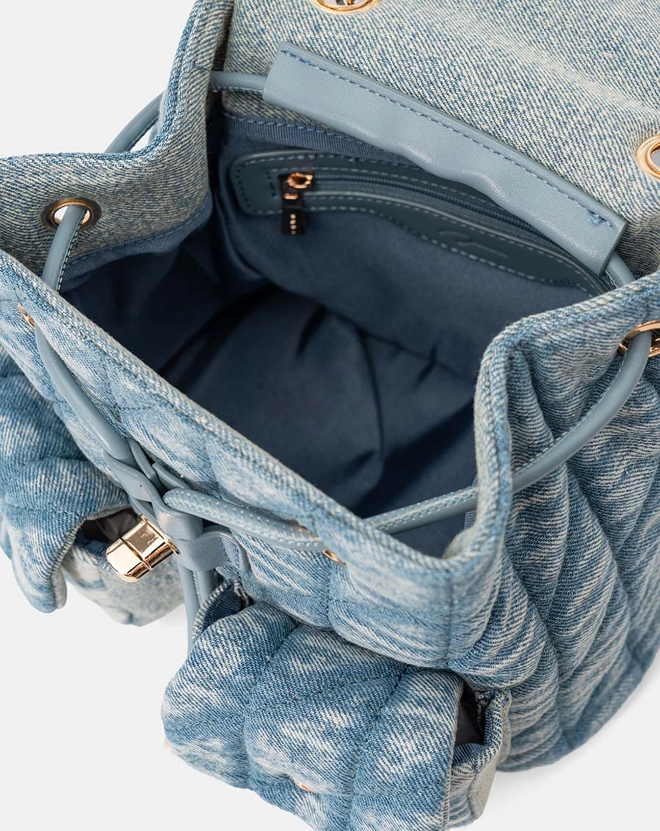 Balo Denim Nắp Gập Chần Bông - Image 8