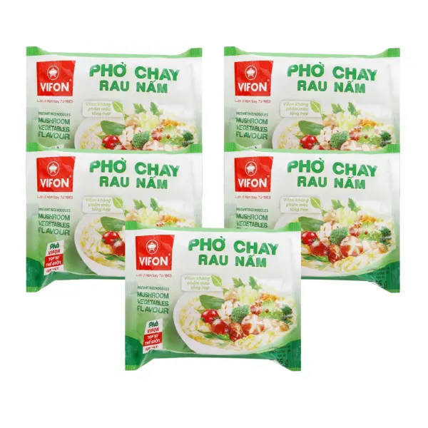 Combo 5 gói phở chay rau nấm Vifon 65g