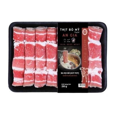 Ba chỉ bò mỹ Hotpot An Gia khay khay 250g