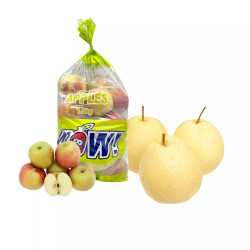 Combo 1.5KG táo + 1KG lê đường nội địa Trung (1 Combo)
