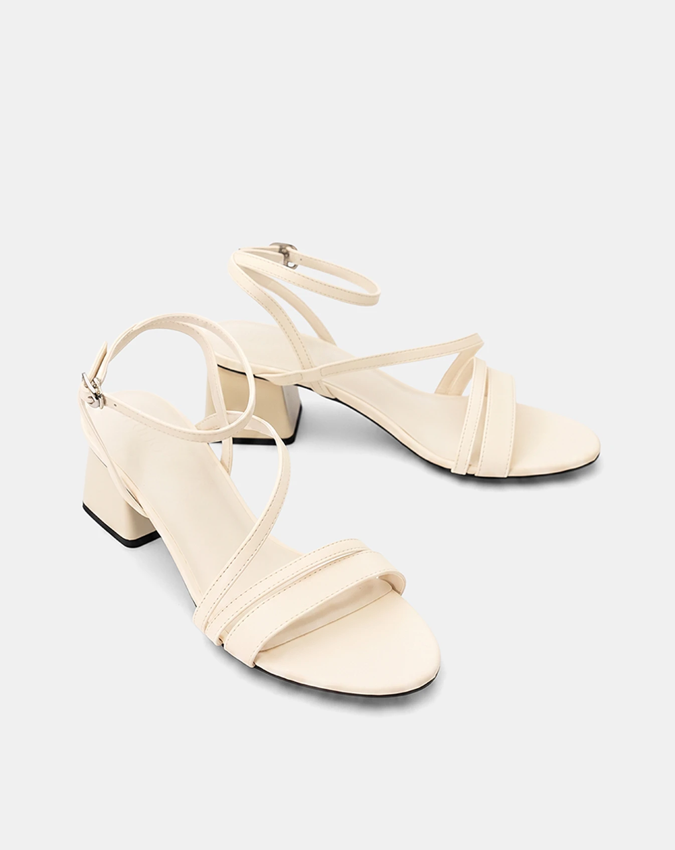 Giày Sandal Gót Vuông Phối Quai Tự Do - Image 5